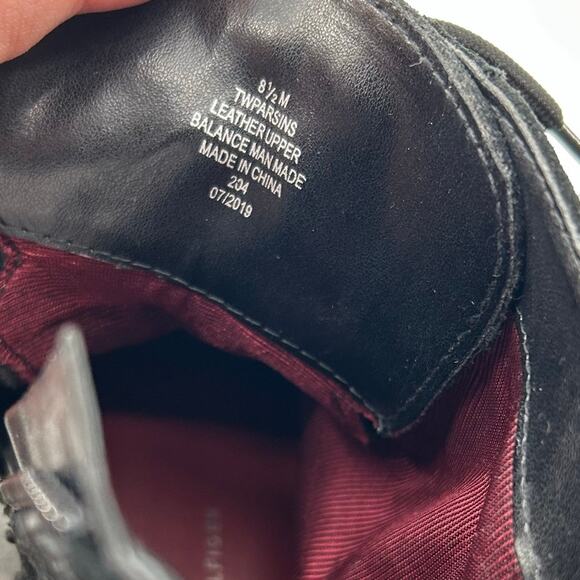 NWOB Womens Black Leather Tommy Hilfiger Buckle Platform Combat Ankle Boots 8.5M - Picture 6 of 8